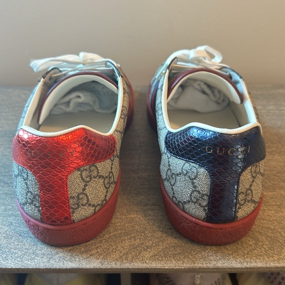 Gucci Ace Supreme GG beige sneakers - Picture 6 of 11